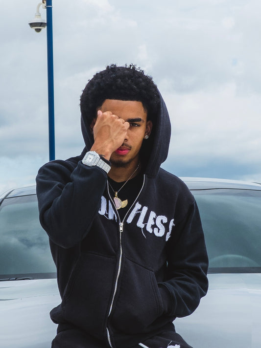 Plain Effortless Hoodie Zip Up